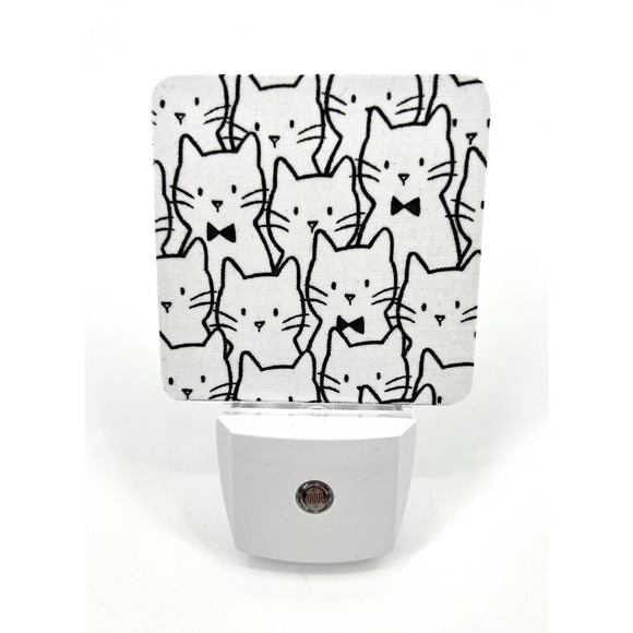 Unbranded Other - Cats Night Light Plug-in Led Nightlights Auto Dusk-to-Dawn Sensor Lamp B…